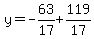 y=-63%2F17%2B119%2F17