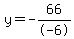 y=-66%2F-6