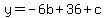 y=-6b%2B36%2Bc