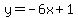 y=-6x%2B1