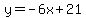 y=-6x%2B21