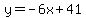 y=-6x%2B41