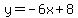 y=-6x%2B8