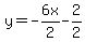 y=-6x%2F2-2%2F2