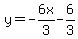 y=-6x%2F3-6%2F3