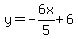 y=-6x%2F5%2B6