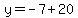 y=-7%2B20