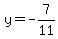 y=-7%2F11