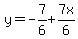 y=-7%2F6%2B7x%2F6