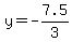 y=-7.5%2F3