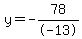 y=-78%2F-13