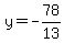 y=-78%2F13
