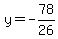 y=-78%2F26