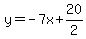 y=-7x%2B20%2F2