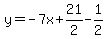 y=-7x%2B21%2F2-1%2F2