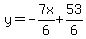 y=-7x%2F6%2B53%2F6