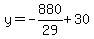 y=-880%2F29%2B30