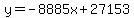 y=-8885x%2B27153