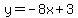 y=-8x%2B3