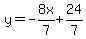 y=-8x%2F7%2B24%2F7