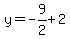 y=-9%2F2%2B2