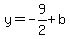 y=-9%2F2%2Bb