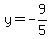 y=-9%2F5