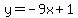 y=-9x%2B1