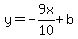 y=-9x%2F10%2Bb