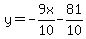 y=-9x%2F10-81%2F10