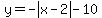 y=-abs%28x-2%29-10