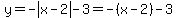 y=-abs%28x-2%29-3=-%28x-2%29-3