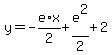 y=-e%2Ax%2F2%2Be%5E2%2F2%2B2