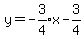 y=-expr%283%2F4%29x-3%2F4
