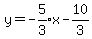 y=-expr%285%2F3%29x-expr%2810%2F3%29