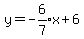 y=-expr%286%2F7%29x%2B6