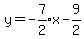 y=-expr%287%2F2%29x-9%2F2