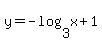 y=-log%283%2Cx%2B1%29