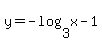 y=-log%283%2Cx-1%29