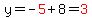 y=-red%285%29%2B8=red%283%29