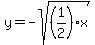 y=-sqrt%28%281%2F2%29x%29
