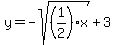 y=-sqrt%28%281%2F2%29x%29%2B3