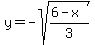 y=-sqrt%28%286-x%29%2F3%29