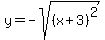 y=-sqrt%28%28x%2B3%29%5E2%29