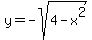 y=-sqrt%284-x%5E2%29
