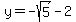 y=-sqrt%285%29-2