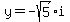 y=-sqrt%285%29i