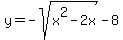 y=-sqrt%28x%5E2-2x%29-8
