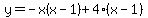 y=-x%28x-1%29%2B4%28x-1%29