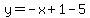 y=-x%2B1-5